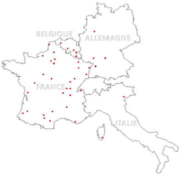 carte implantation réseau